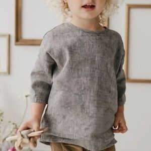 JAMIE Kay set | Nolan Linen/Cotton Top and short - Fog